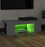 VidaXL Tv-meubel met LED-verlichting 90x39x30 cm grijs sonoma eiken