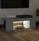 VidaXL Tv-meubel met LED-verlichting 90x39x30 cm grijs sonoma eiken