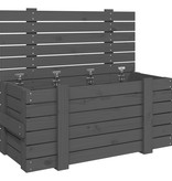 Opbergbox 91x40,5x42 cm massief grenenhout grijs