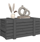 Opbergbox 91x40,5x42 cm massief grenenhout grijs