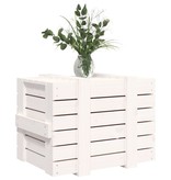 Opbergbox 58x40,5x42 cm massief grenenhout wit