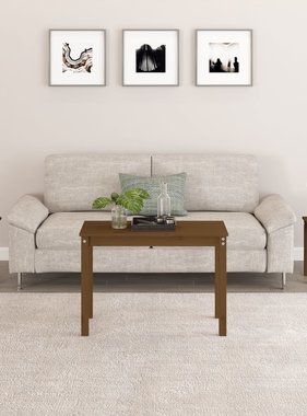 Tafeltjesset 3 st massief grenenhout honingbruin