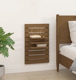 Nachtkastjes wandgemonteerd 2 st massief grenenhout honingbruin