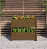 vidaXL Plantenbak 77x25x66 cm massief grenenhout honingbruin