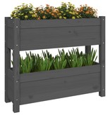 VidaXL Plantenbak 77x25x66 cm massief grenenhout grijs