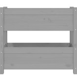 VidaXL Plantenbak 77x25x66 cm massief grenenhout grijs