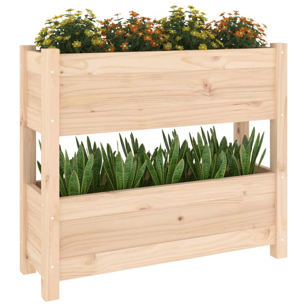 vidaXL Plantenbak 77x25x66 cm massief grenenhout