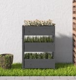 VidaXL Plantenbak 77x25x104,5 cm massief grenenhout grijs