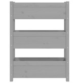 VidaXL Plantenbak 77x25x104,5 cm massief grenenhout grijs