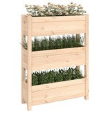 vidaXL Plantenbak 77x25x104,5 cm massief grenenhout