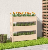 VidaXL Plantenbak 112x25x104,5 cm massief grenenhout