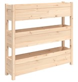 VidaXL Plantenbak 112x25x104,5 cm massief grenenhout