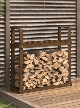 VidaXL Haardhoutrek 110x35x108,5 cm massief grenenhout honingbruin