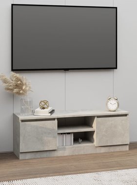 vidaXL Tv-meubel met deur 102x30x36 cm betongrijs