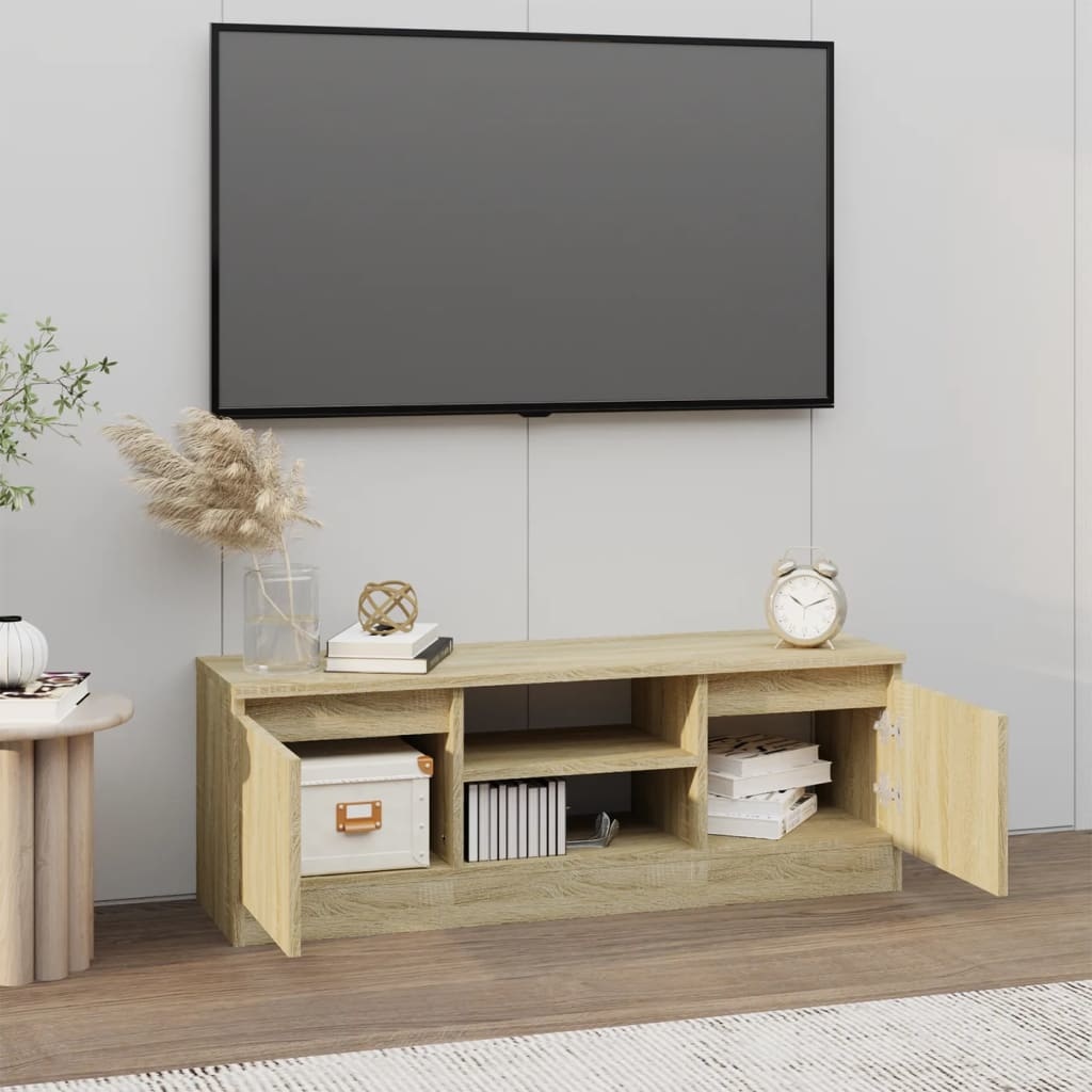 VidaXL Tv-meubel met deur 102x30x36 cm sonoma eikenkleurig