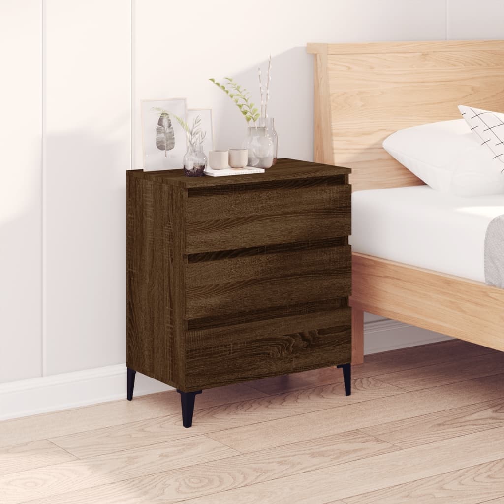 VidaXL Dressoir 60x35x70 cm bewerkt hout bruineikenkleurig