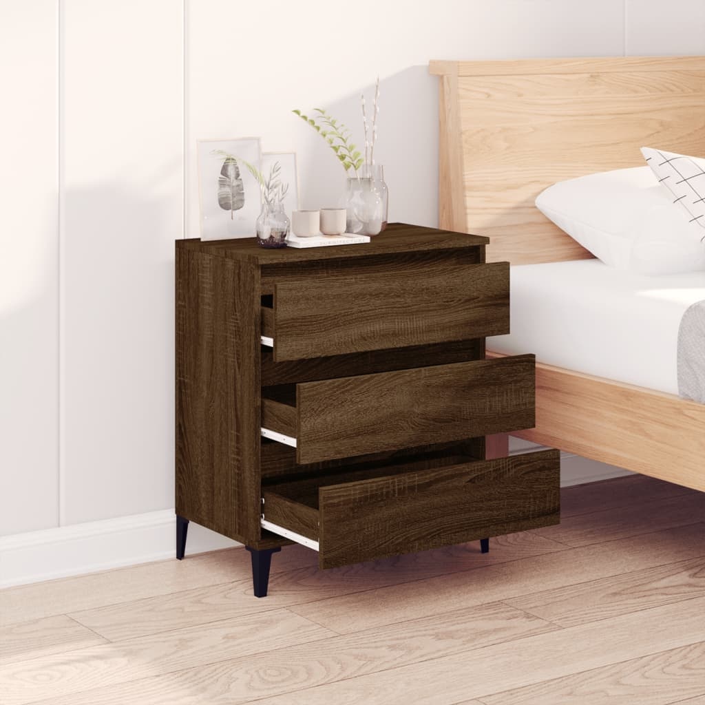 VidaXL Dressoir 60x35x70 cm bewerkt hout bruineikenkleurig