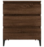 VidaXL Dressoir 60x35x70 cm bewerkt hout bruineikenkleurig