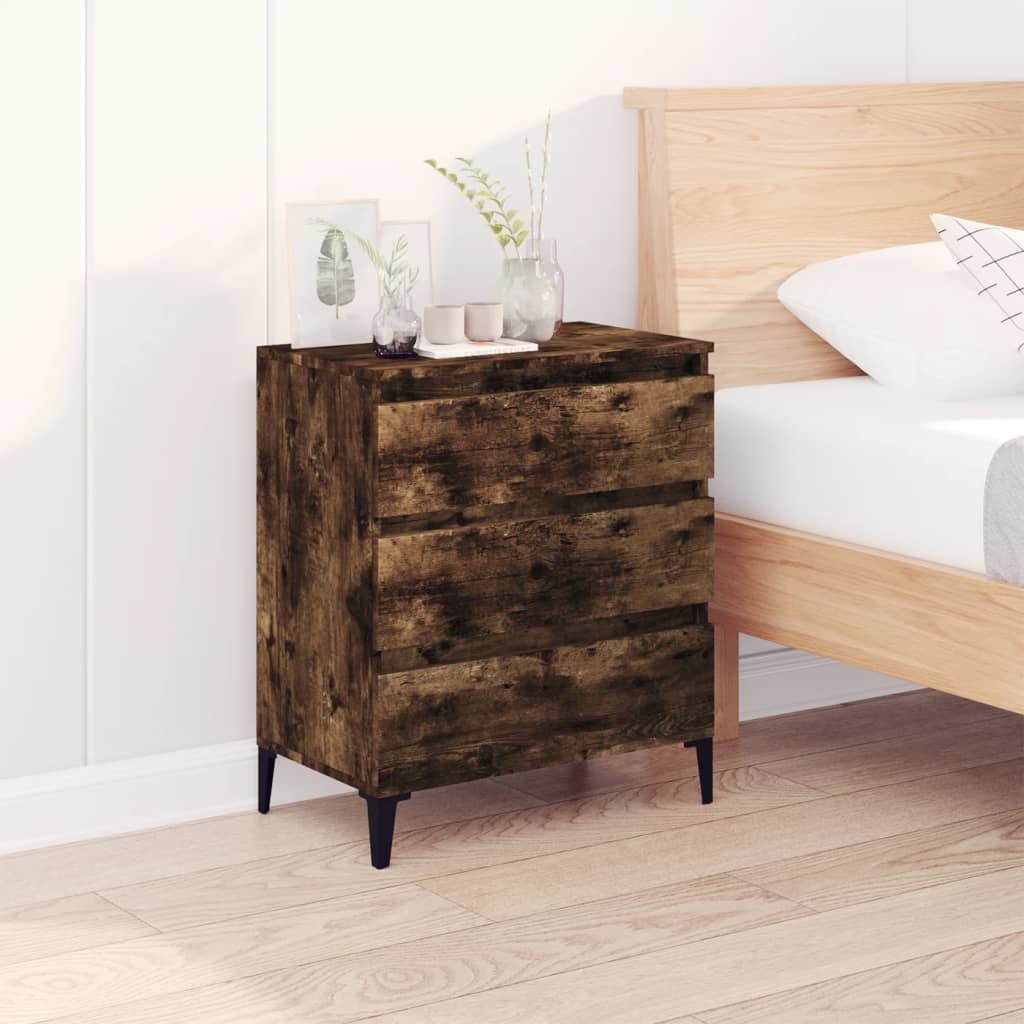 VidaXL Dressoir 60x35x70 cm bewerkt hout gerookt eikenkleurig