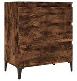 VidaXL Dressoir 60x35x70 cm bewerkt hout gerookt eikenkleurig
