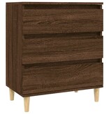VidaXL Dressoir 60x35x70 cm bewerkt hout bruineikenkleurig