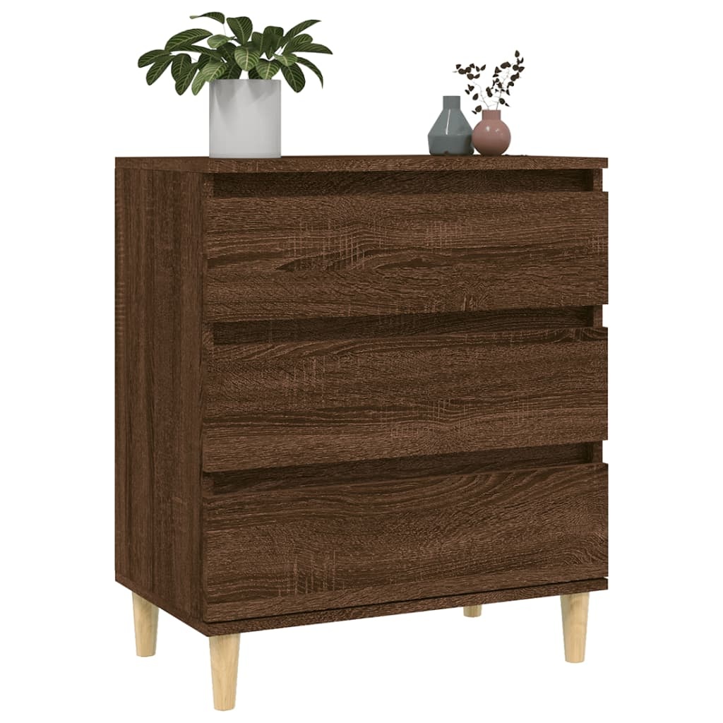 VidaXL Dressoir 60x35x70 cm bewerkt hout bruineikenkleurig