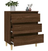 vidaXL Dressoir 60x35x70 cm bewerkt hout bruineikenkleurig