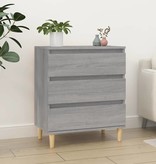 VidaXL Dressoir 60x30x75 cm bewerkt hout grijs sonoma eikenkleurig