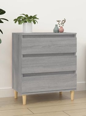 VidaXL Dressoir 60x30x75 cm bewerkt hout grijs sonoma eikenkleurig