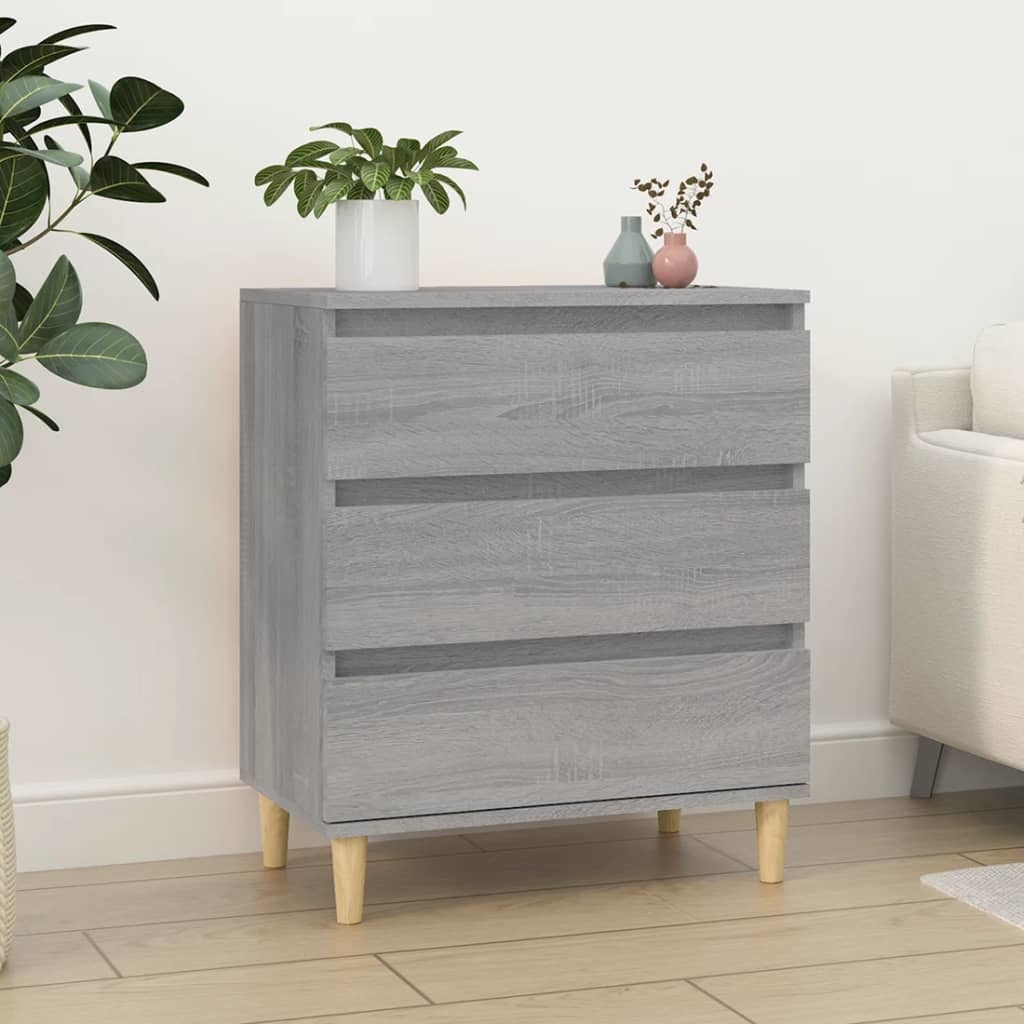 VidaXL Dressoir 60x30x75 cm bewerkt hout grijs sonoma eikenkleurig