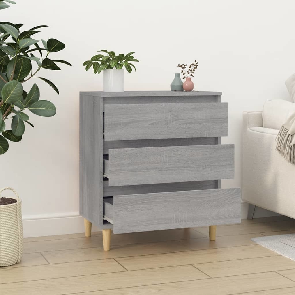 VidaXL Dressoir 60x30x75 cm bewerkt hout grijs sonoma eikenkleurig