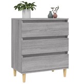 vidaXL Dressoir 60x30x75 cm bewerkt hout grijs sonoma eikenkleurig