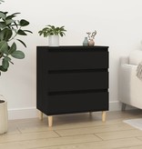 VidaXL Dressoir 60x35x70 cm bewerkt hout zwart