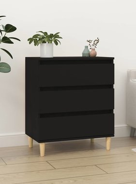 VidaXL Dressoir 60x35x70 cm bewerkt hout zwart