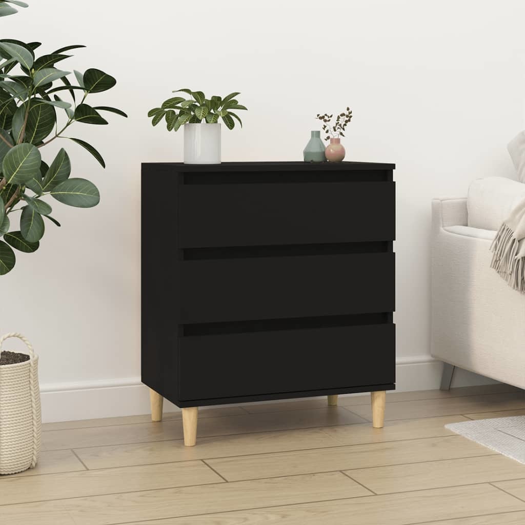 VidaXL Dressoir 60x35x70 cm bewerkt hout zwart