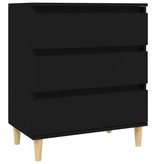 VidaXL Dressoir 60x35x70 cm bewerkt hout zwart