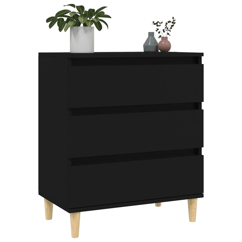 VidaXL Dressoir 60x35x70 cm bewerkt hout zwart