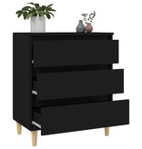 VidaXL Dressoir 60x35x70 cm bewerkt hout zwart