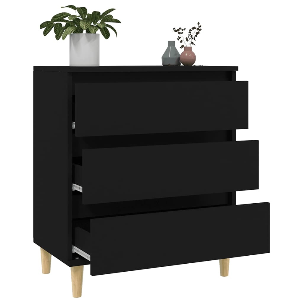 VidaXL Dressoir 60x35x70 cm bewerkt hout zwart