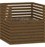 vidaXL Compostbak 100x100x102 cm massief grenenhout honingbruin