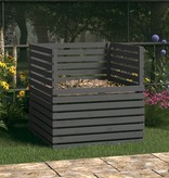 VidaXL Compostbak 100x100x102 cm massief grenenhout grijs