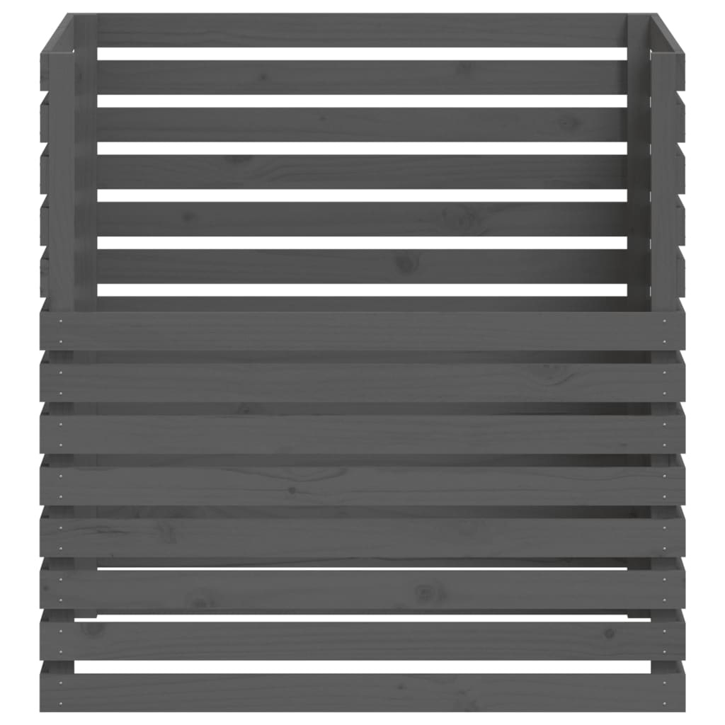 VidaXL Compostbak 100x100x102 cm massief grenenhout grijs