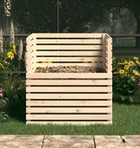 vidaXL Compostbak 100x100x102 cm massief grenenhout