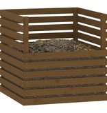 vidaXL Compostbak 80x80x78 cm massief grenenhout honingbruin