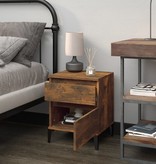 VidaXL Nachtkastje 40x35x50 cm gerookt eikenkleurig