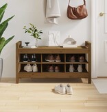 VidaXL Halbankje 110x40x60 cm massief grenenhout honingbruin
