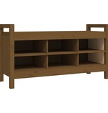 VidaXL Halbankje 110x40x60 cm massief grenenhout honingbruin