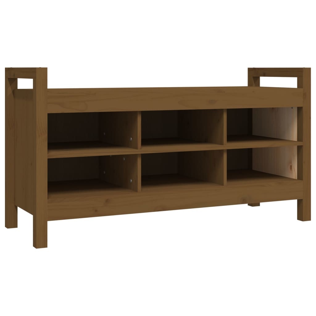 VidaXL Halbankje 110x40x60 cm massief grenenhout honingbruin