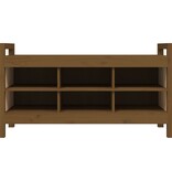 VidaXL Halbankje 110x40x60 cm massief grenenhout honingbruin