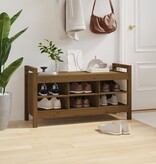 VidaXL Halbankje 110x40x60 cm massief grenenhout honingbruin